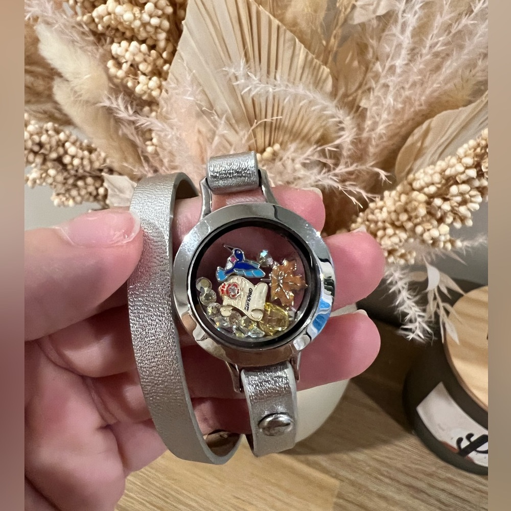 Origami Owl Silver Double Wrap Bracelet